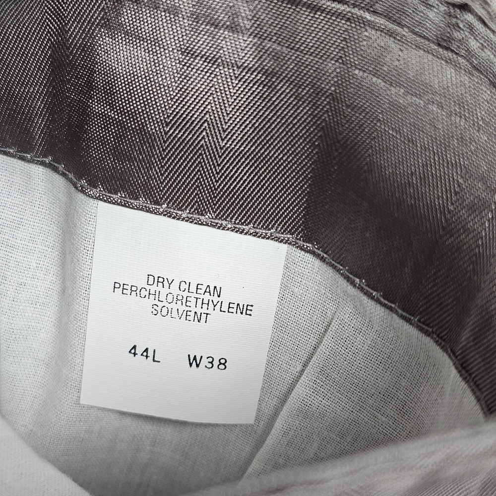Vtg Stanley Blacker Suit Double Breasted Peak Lapel Mens 44L Pants 36x32 Pleated - Picture 7 of 16